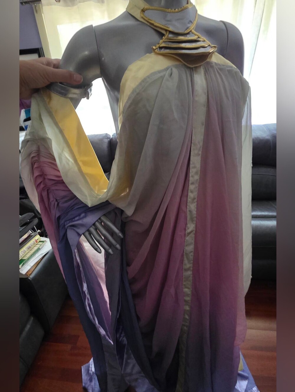 Padme Amidala MED Cosplay Costume Lake Dress Space Battle Suit Queen Star Wars